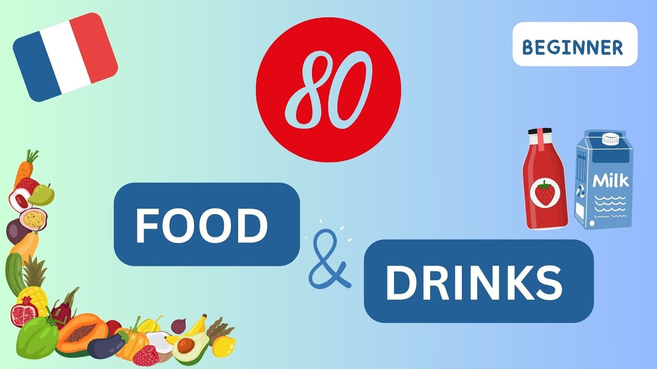Beginner | Learn Food & Drink Words in FRENCH (gender + pronunciation)