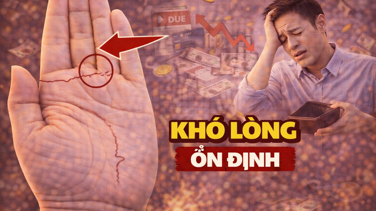 Vân đường tài lộc không ổn định – Tài chính khó lòng ổn định lâu dài.