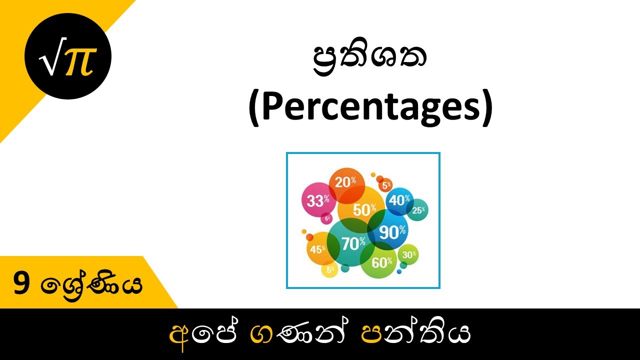 Grade 9 - Percentages | 9 ශ්‍රේණිය - ප්‍රතිශත