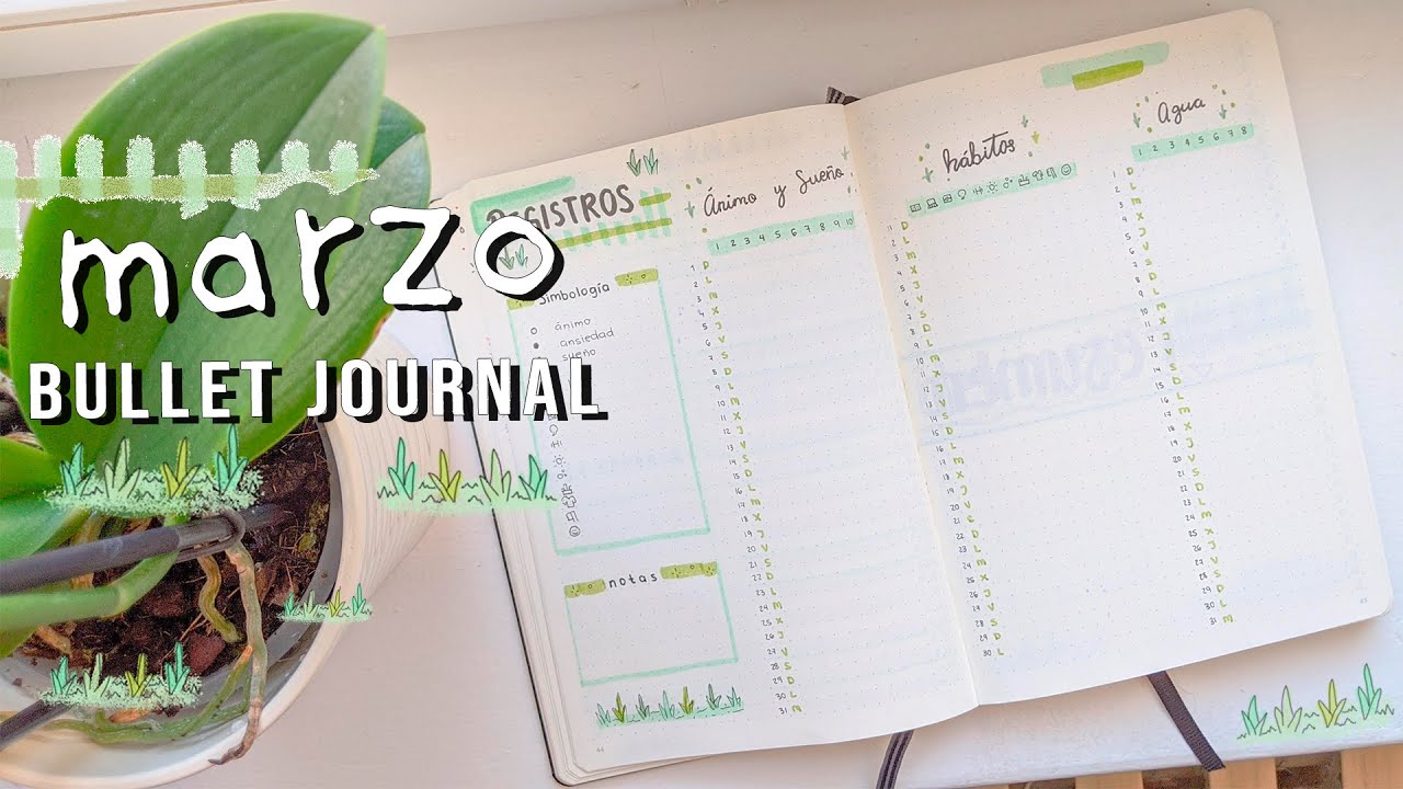 🌱Ideas Para Decorar tu Bullet Journal  Marzo 2020