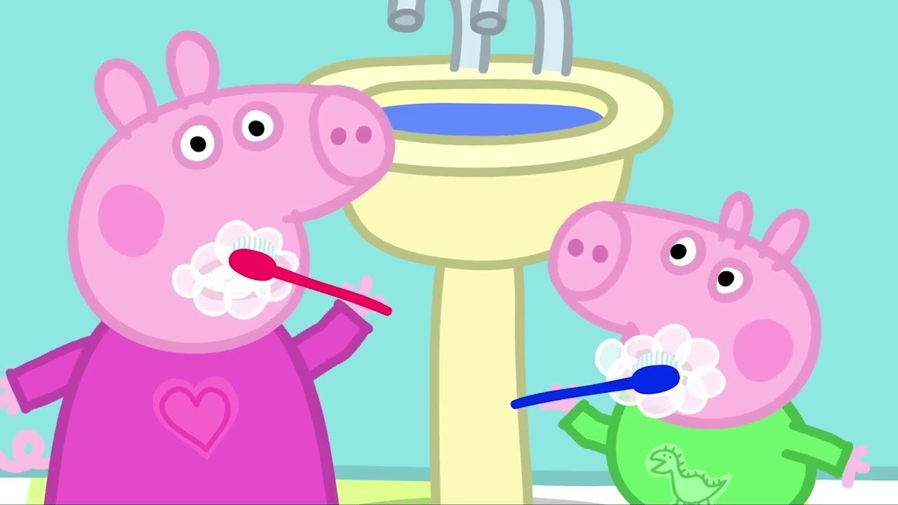 Peppa And George Get Ready For Bed!