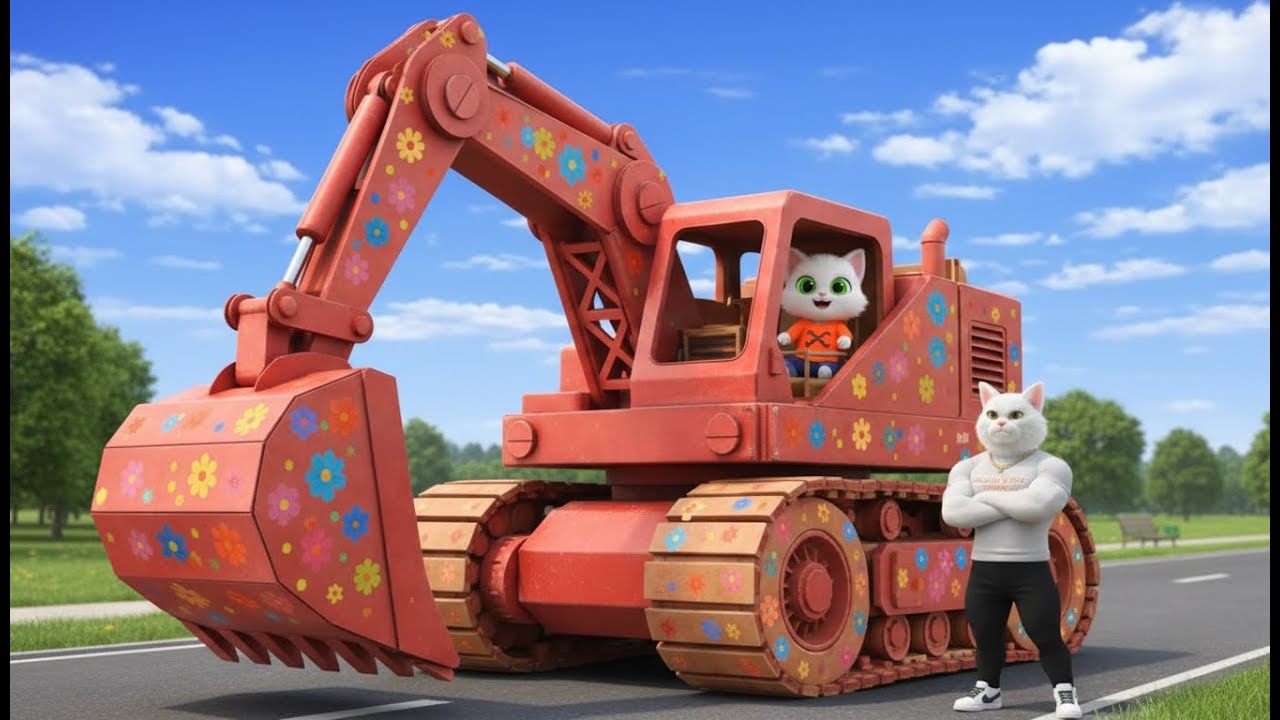 They Laughed at His Cardboard Excavator... Then He Surprised Them! | AI Cat Story