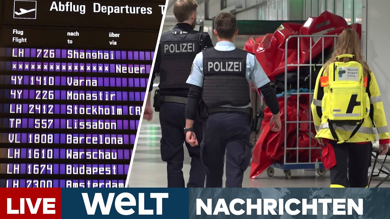 M&Uuml;NCHEN: Drohnenalarm am Flughafen &ndash; Tausende Passagiere gestrandet &ndash; Alarm in ganz Europa | LIVE