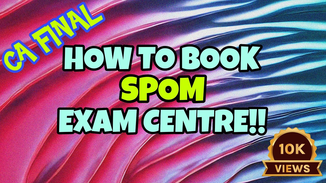 Book CA Final SPOM Exam like a Pro 😎|| Shaikh Arbaz.