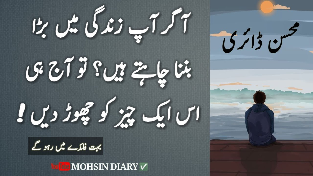 Agar ap zingadi may agay bahrna cahtay han to ||mohsin diary||most amazing urdu quotes||success life
