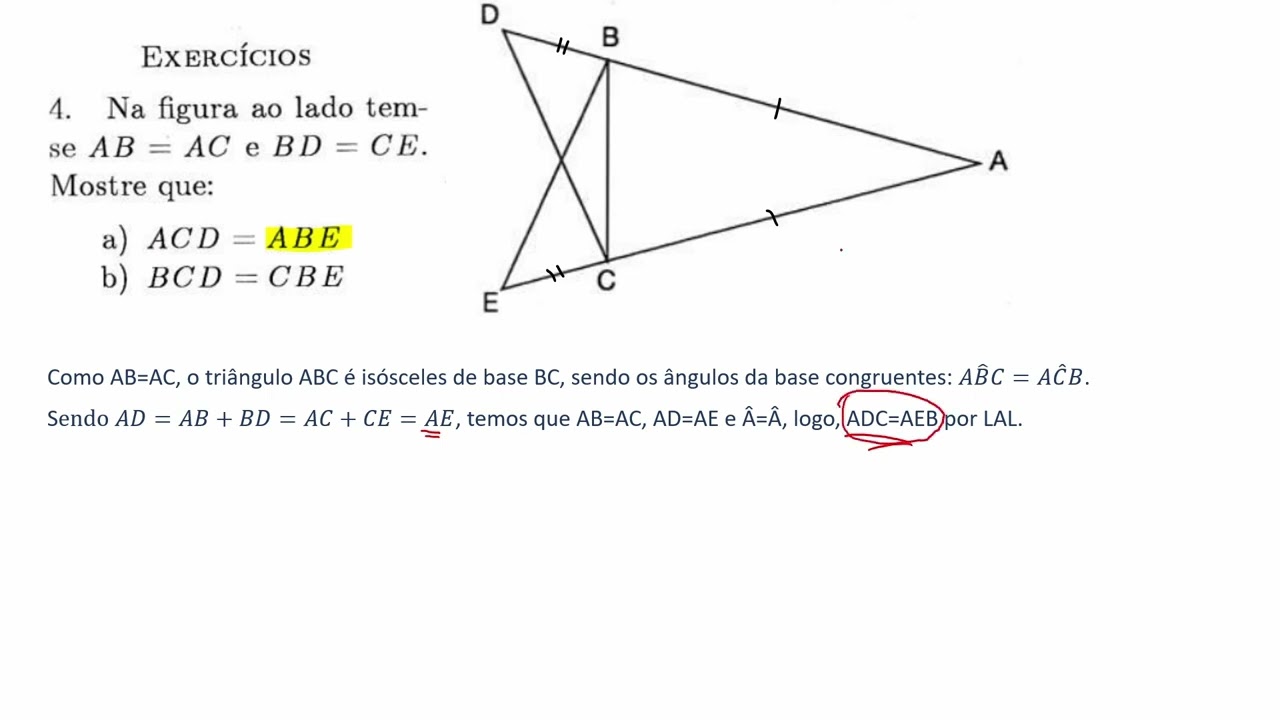 Congruência de Triângulos: alguns exercícios