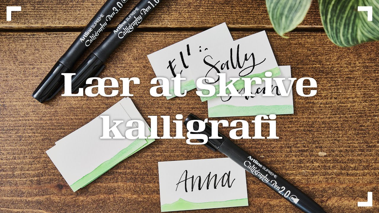 L&aelig;r at skrive kalligrafi med kalligrafipenne fra Artline