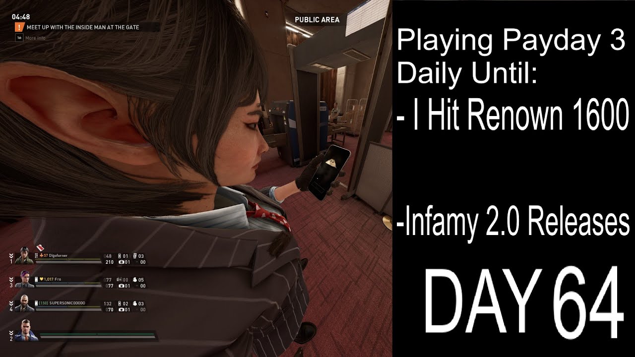 Playing Payday 3 Daily Until I Hit Renown 1600 Or Infamy 2.0 (Day 64)