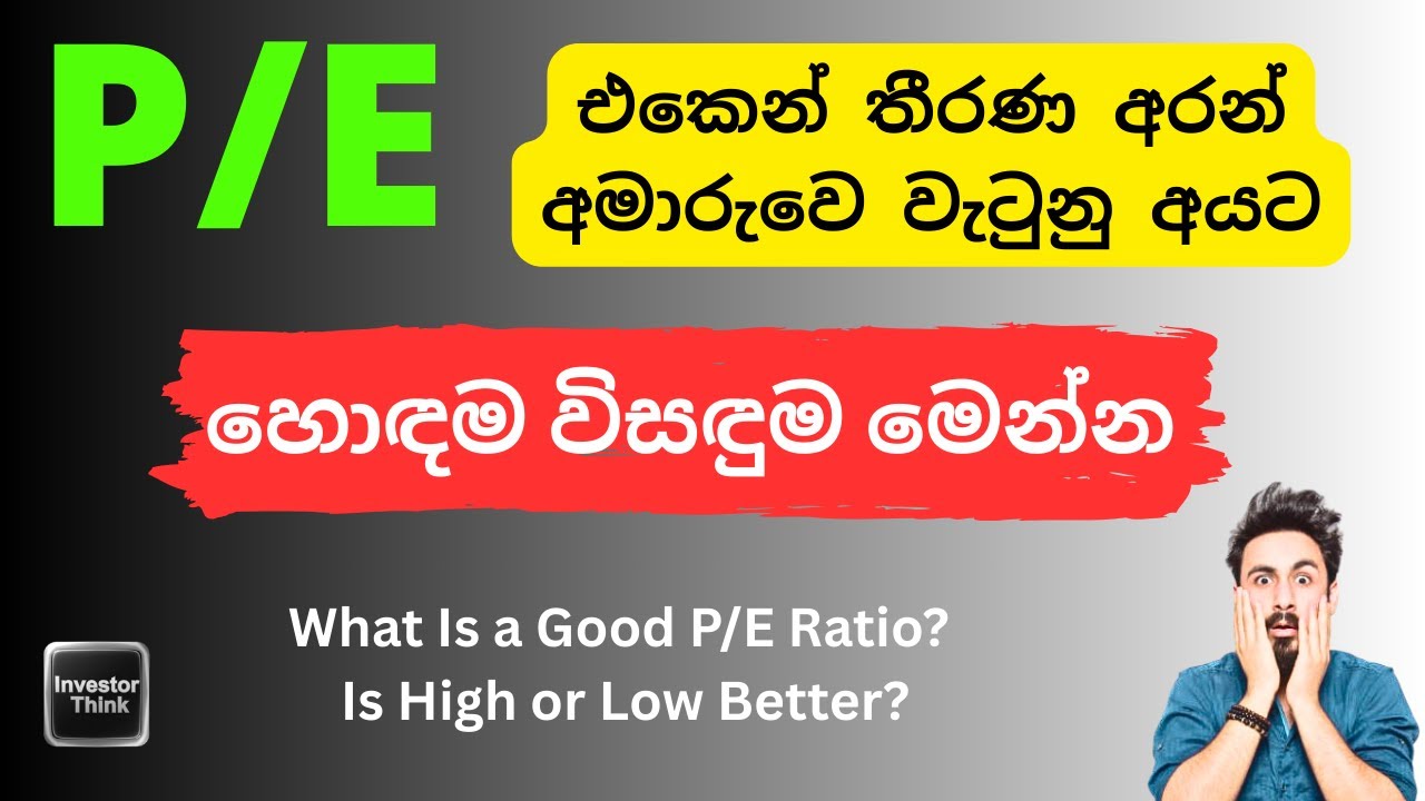 🇱🇰P/E එකෙන් තීරණ අරන් අමාරුවෙ වැටුනු අයට | හොඳම විසඳුම මෙන්න |What Is a Good P/E Ratio? High or Low