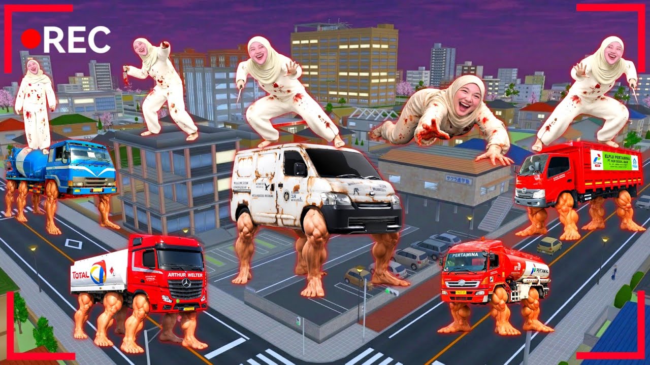 Yuta Mio Panik CCTV Rekam Anomali Mobil Berkaki & Jule Serang Kota Sakura 😱| Sakura School Simulator