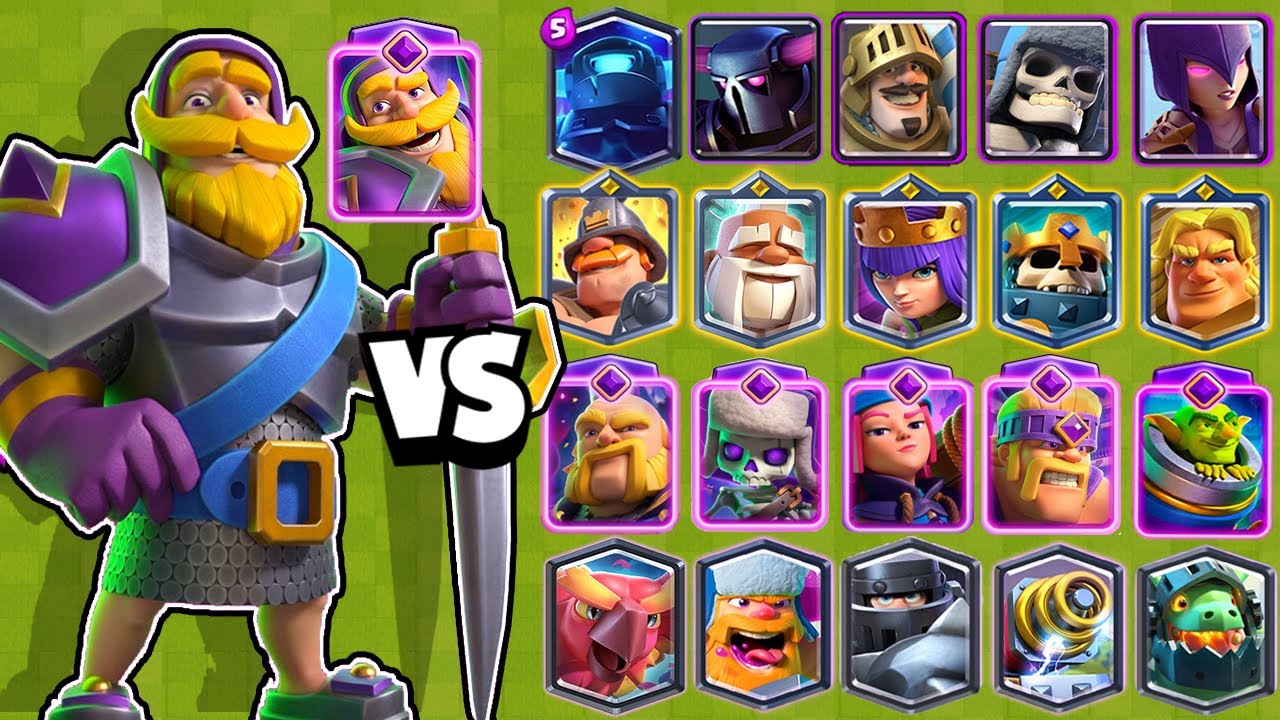 CABALLERO EVOLUCIONADO vs TODAS LAS CARTAS TERRESTRES | Clash Royale
