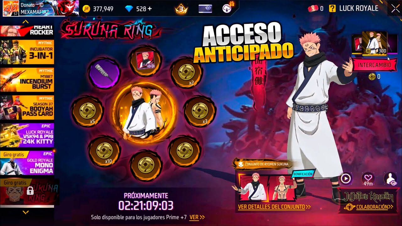 🌟ACCESO ANTICIPADO SUKUNA! COMO SACAR A SUKUNA EN LA RULETA DE TOKENS