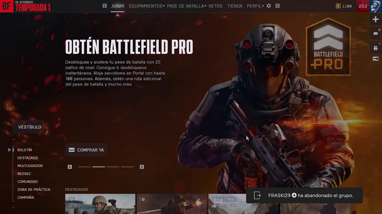 META 500 SUB youtube !!BATTLEFIELD 6 CAMPAÑA REDSEC #BATTLEFIELD #BATTLEROYALE #VIRAL #YOUTUBE