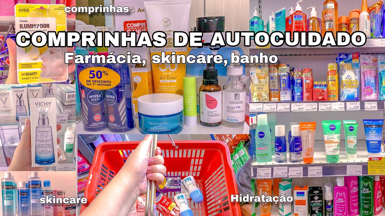 VLOG COMPRINHAS DE AUTOCUIDADO, FARMÁCIA 🛍️💗🧖🏻‍♀️banho, farmácia