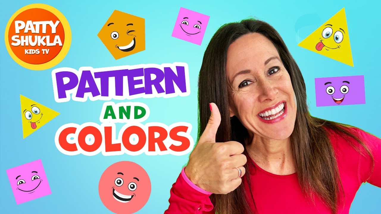 Learn Patterns and Colors Children's Song | Green Orange Shapes Patterns| Patty Shukla Kids Patterns