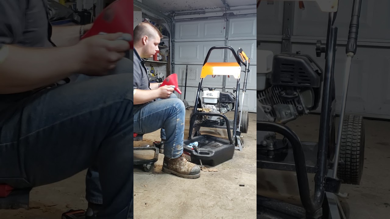 STIHL RB400 Dirt Boss pressure washer pump oil change