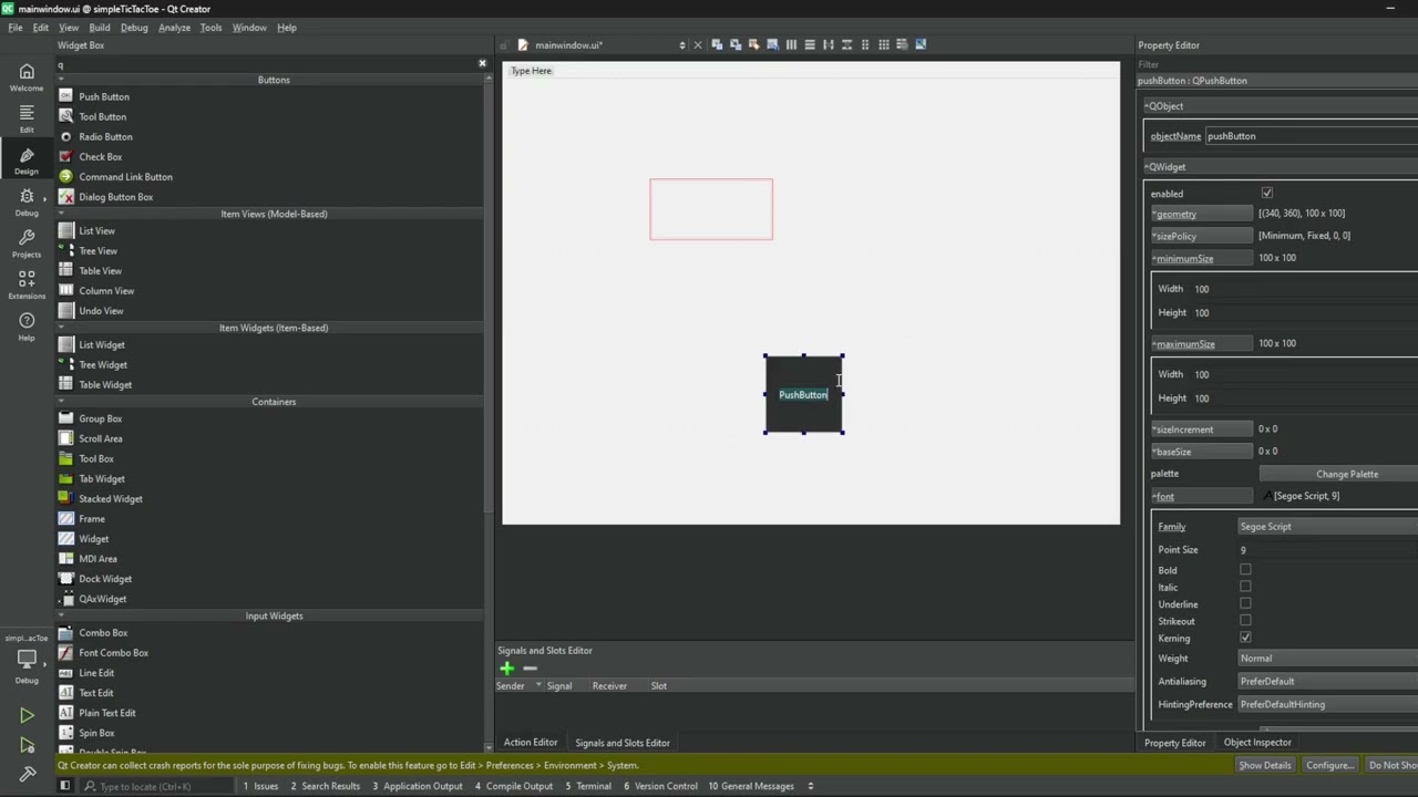 Qt Tic Tac Toe | Simple UI Setup