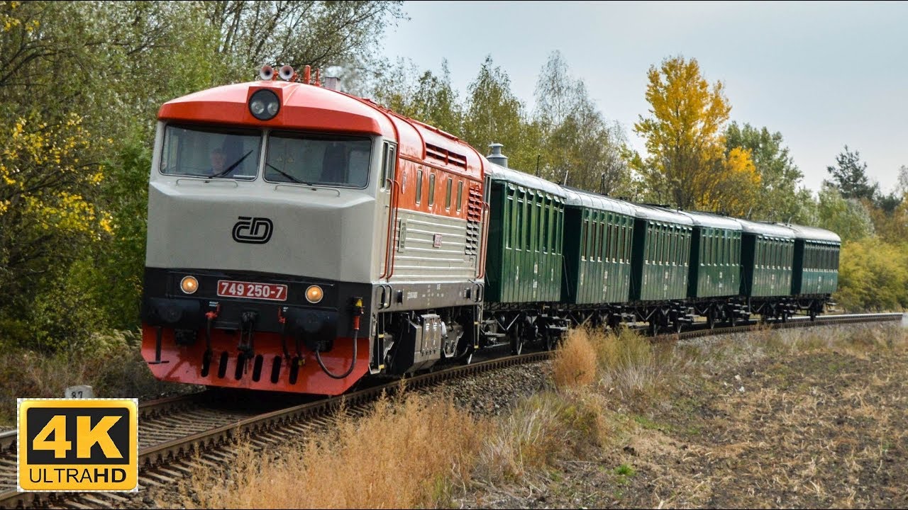 Bardotka 749 250-7 veze vozy na natáčení do Liberce 7.10.2018 (4K)