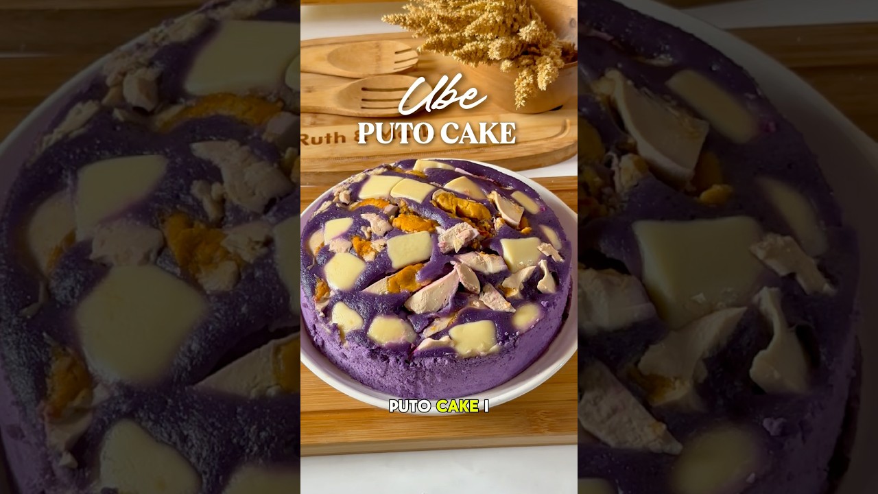 Ube Puto Cake #putocake #filipinodessert #easyrecipe #dessert #everydaywoksoflife
