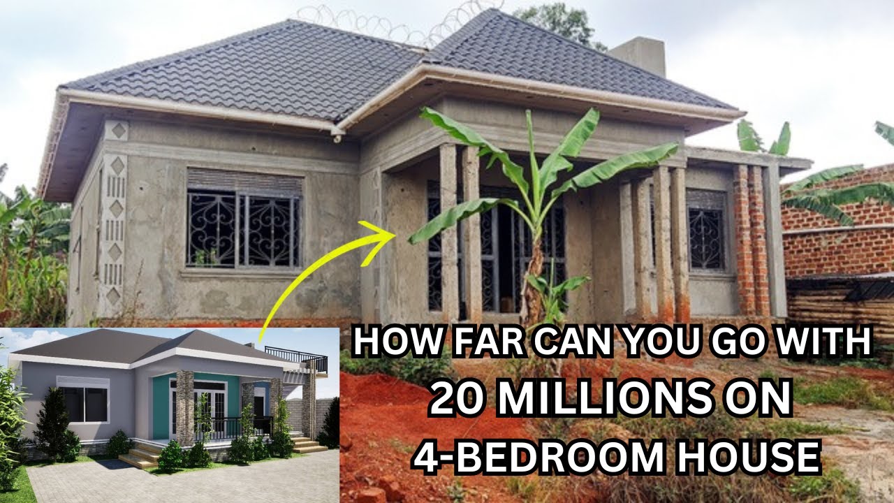 HOW FAR CAN YOU GO WITH  20 MillionS building 4-bedroom house in Uganda #construction