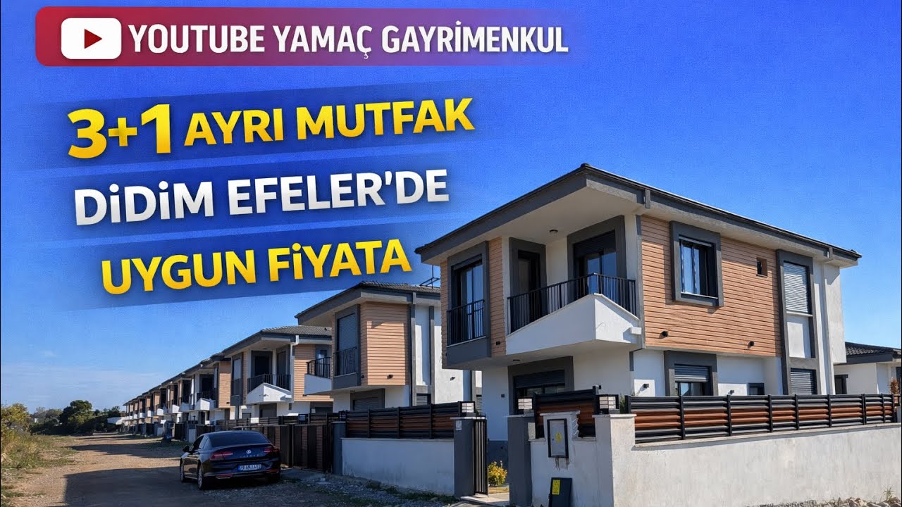 Didim Efeler’de 260 m2 Havuzlu Otoparklı Kelepir Fiyata Fırsat Villa 