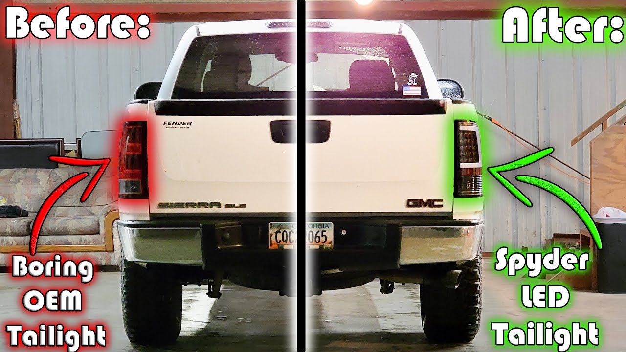 Замена невзрачных штатных задних фонарей на GMC Sierra 2007-2013 годов выпуска.