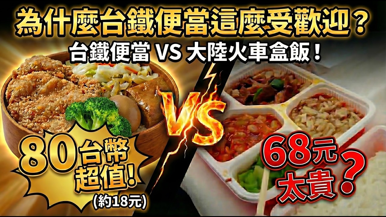 為什麼台鐵便當這麼受歡迎？台鐵便當 VS 大陸火車盒飯！便宜又好吃 vs 又貴又難吃，坐火車的幸福差距！