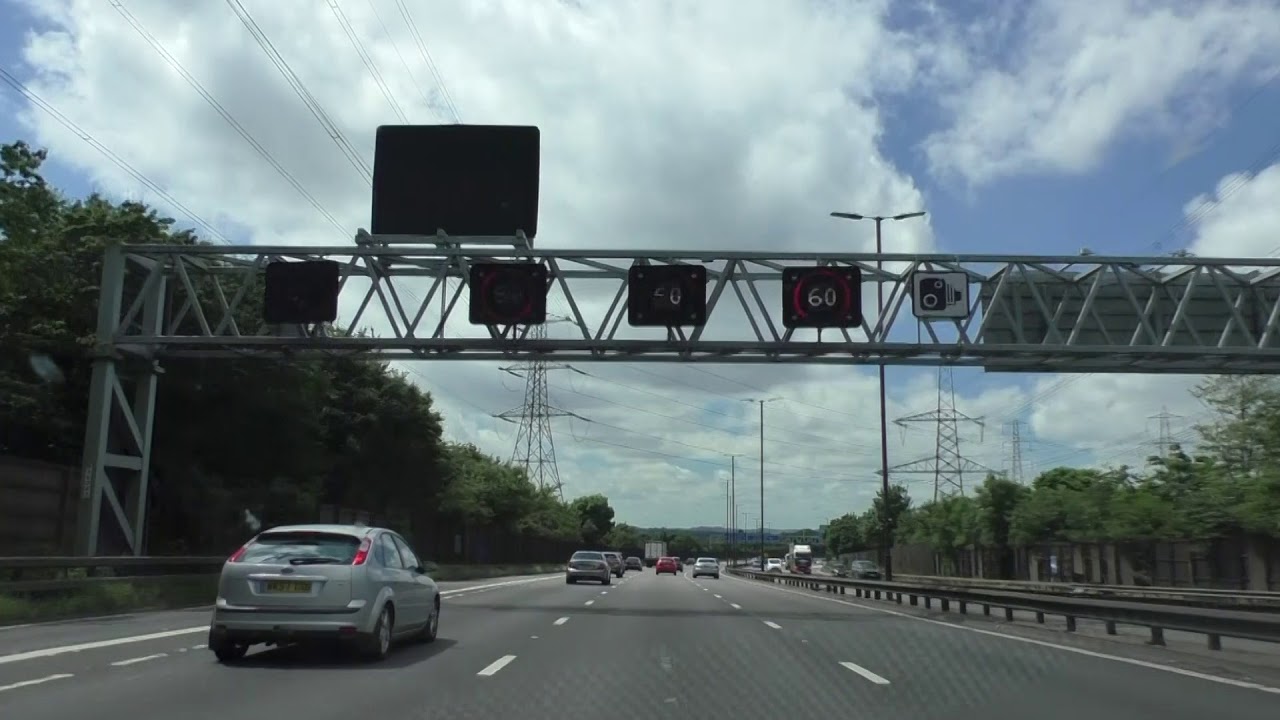 Driving On The A38M, M6 & M5 Motorways From Birmingham To Droitwich, England 1st July 2017