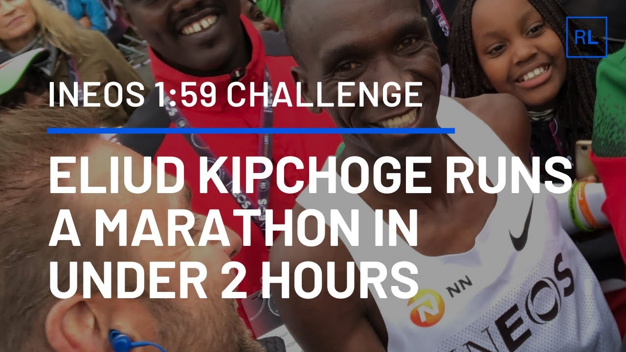 Ineos 1:59 Challenge - the last meters of Eliud Kipchoge filmed by event host Ronny Leber