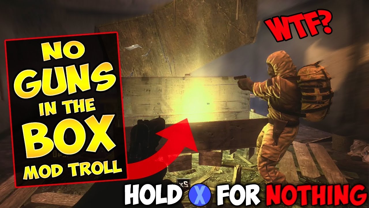 NO WEAPON'S IN THE MYSTERY BOX MOD!! (Zombie Mod Trolling!)