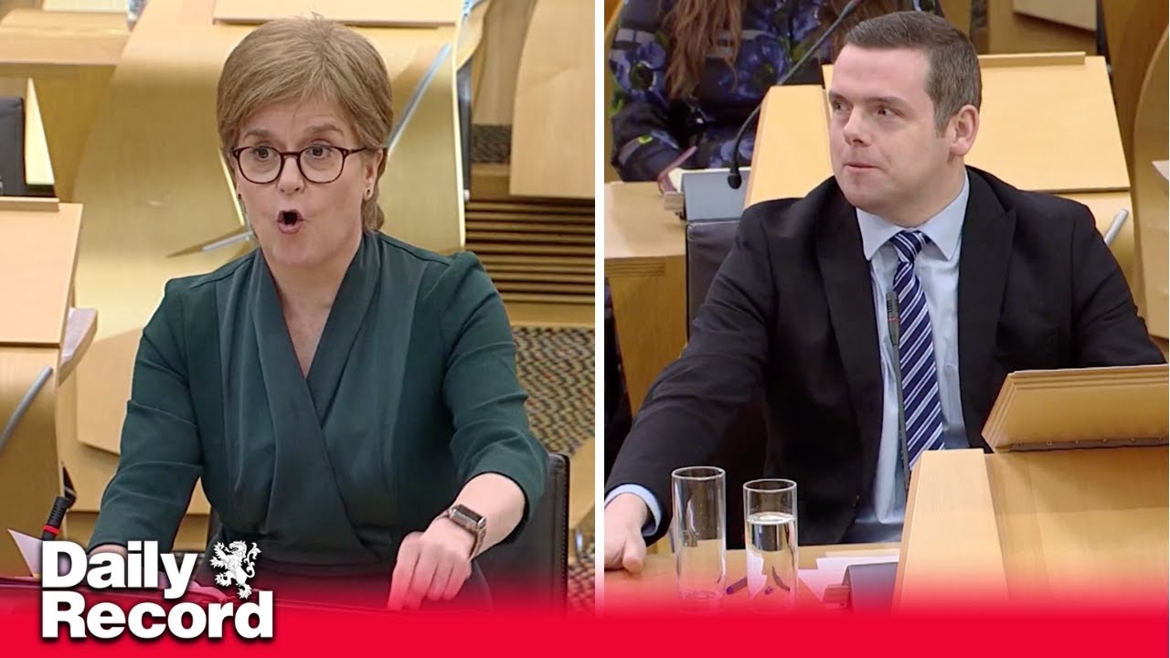 Nicola Sturgeon and Douglas Ross clash over NHS as First Minister defends Humza Yousaf