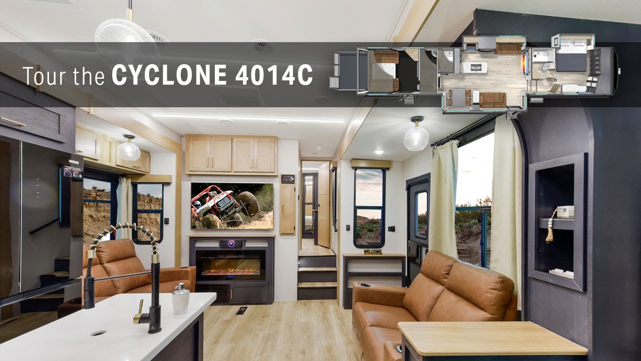 2025 Cyclone 4014C Toy Hauler | Best Two-Bathroom RV for Families & Outdoor Adventure