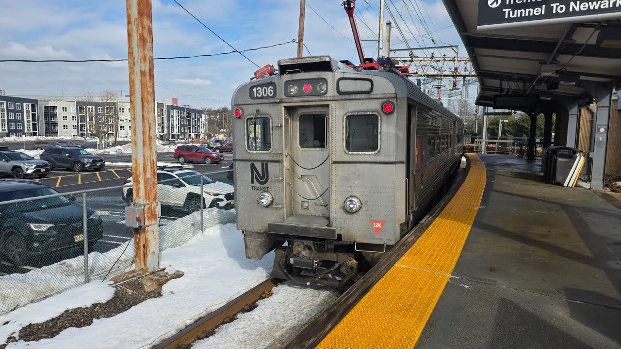 Riding the Princeton Dinky train. The shortest line.