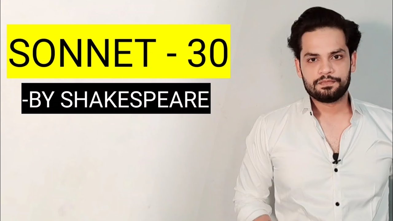 Sonnet 30 William Shakespeare in Hindi 