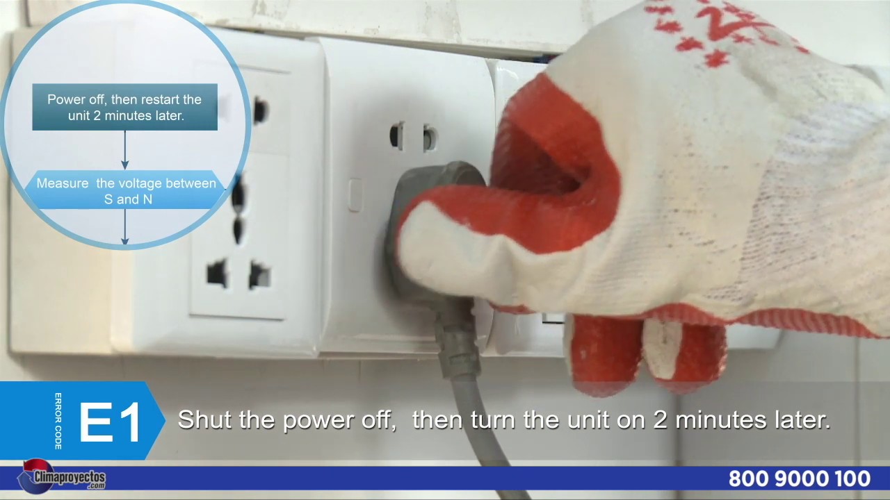 Indoor/outdoor units communication error.