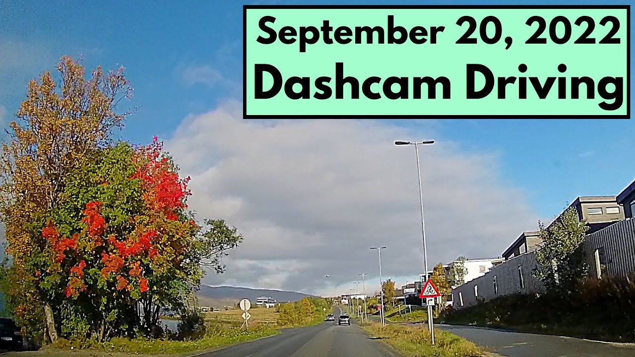Dashcam driving in Tromsø, Norway. September 20, 2022.