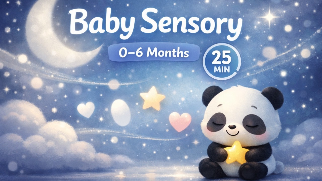 Ambient Baby Sensory 🌙 25 Minutes | Calming Visuals for Newborns 0–6 Months #tummytime #babysensory
