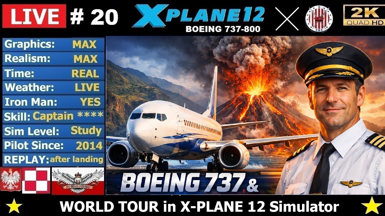 LIVE z symulatora Boeing 737 20 odcinek serialu WORLD FLIGHT
