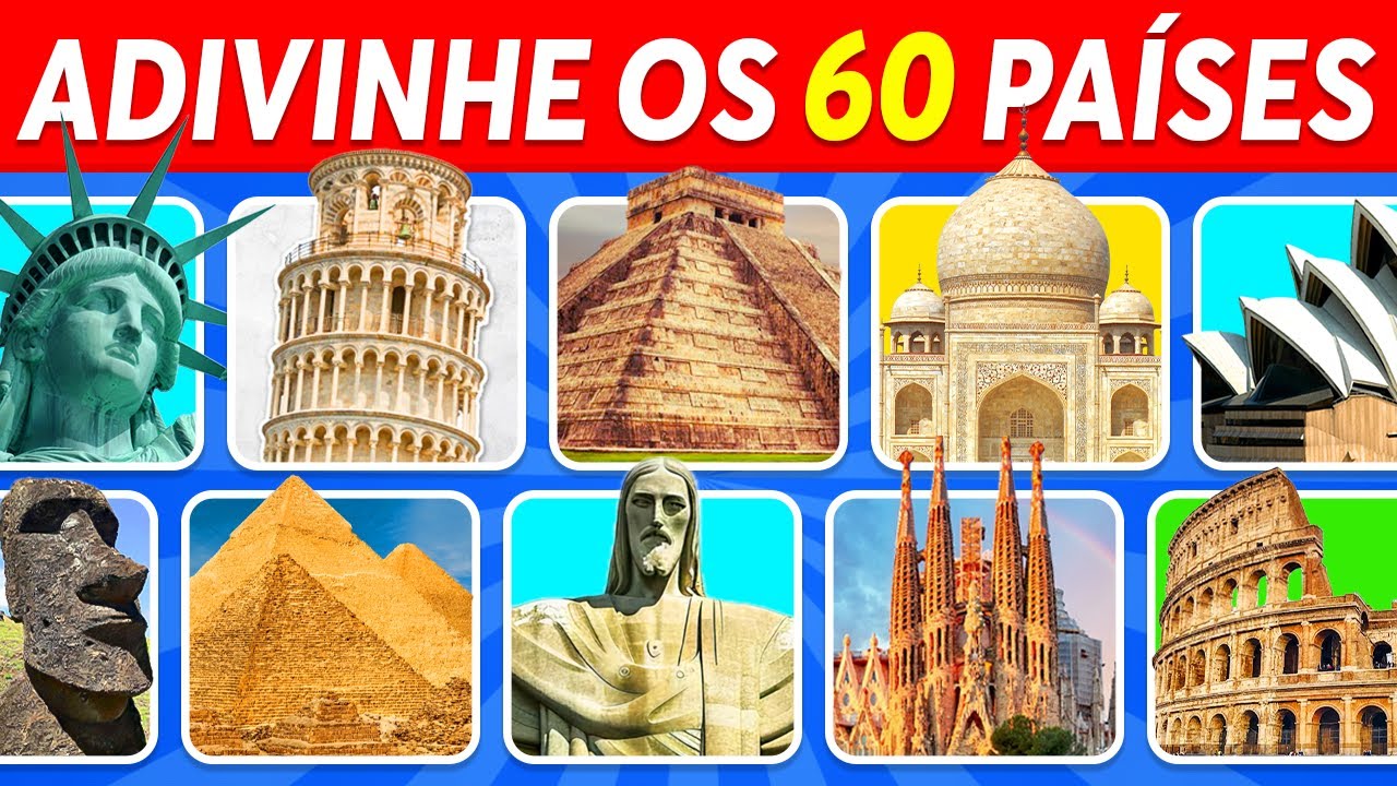 Adivinhe os PA&Iacute;SES pelos Monumentos e Pontos Tur&iacute;sticos 📍 | Quiz de Geografia 🗽🌎