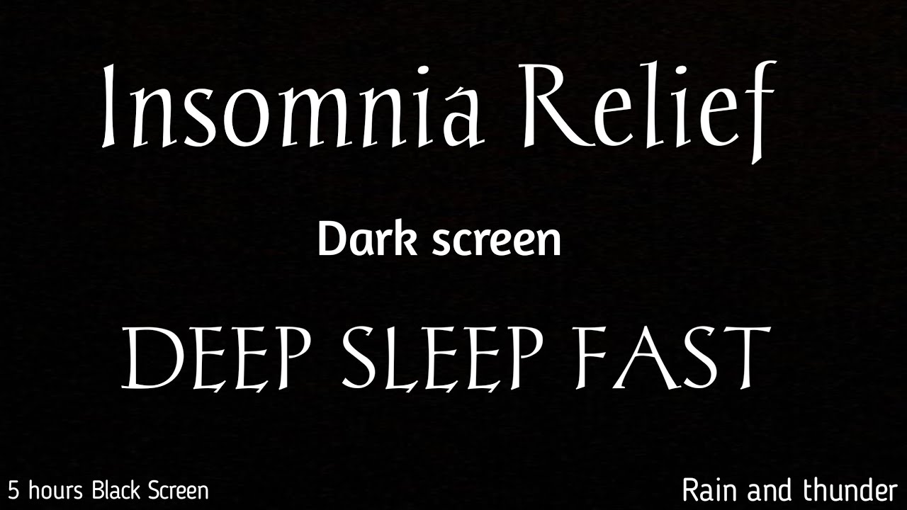 Rain Sounds for Insomnia & Mental Calm – 5 Hours Black Screen & Stress reduction 