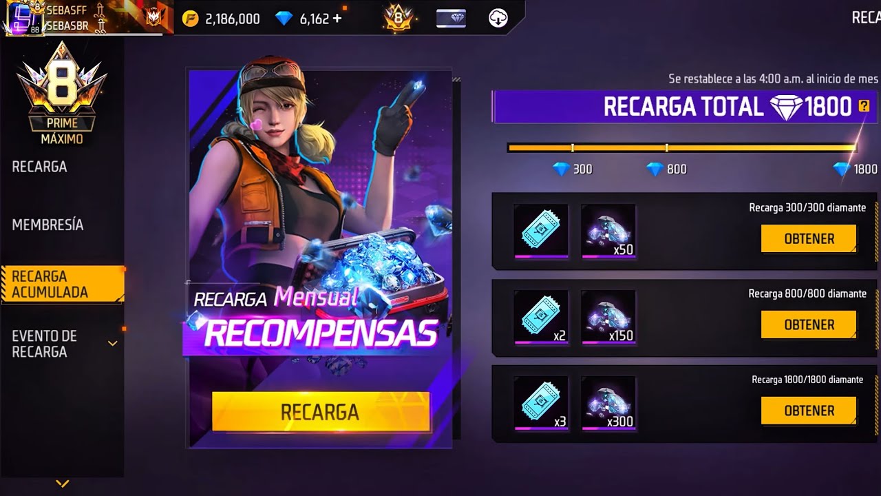 Recargue muchos Diamantes Me Motivó para Subir a 7 Mil Puntos Free Fire 
