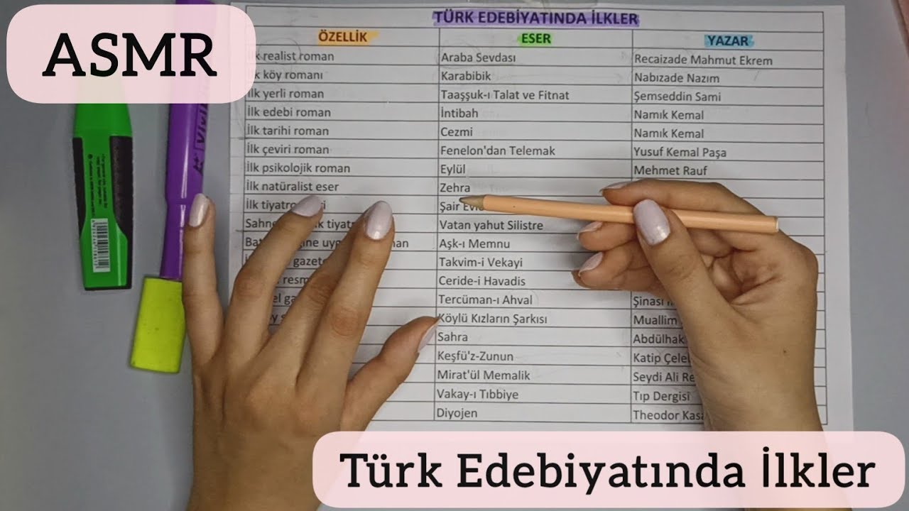 Türk Edebiyatında İlkler / Uyurken Öğren / Genel Kültür / KPSS / YKS / Türkçe ASMR
