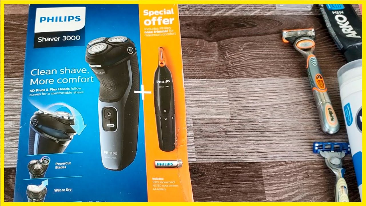 Обзор бритвы Philips Shaver 3000+ Триммер/ Для сухого бритья и мокрого. Проблемы. 1 Часть....