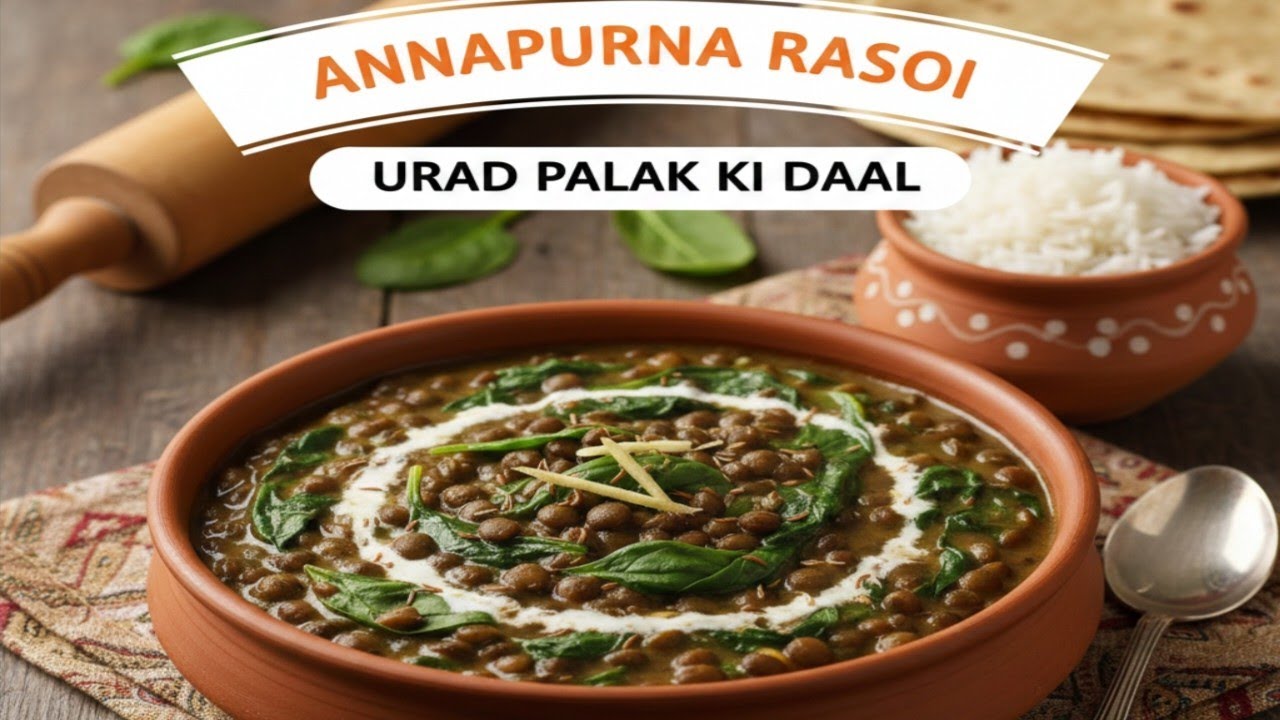 गांव जैसी स्वादिष्ट उड़द दाल पालक की रेसिपी | Healthy & Tasty Dal Palak