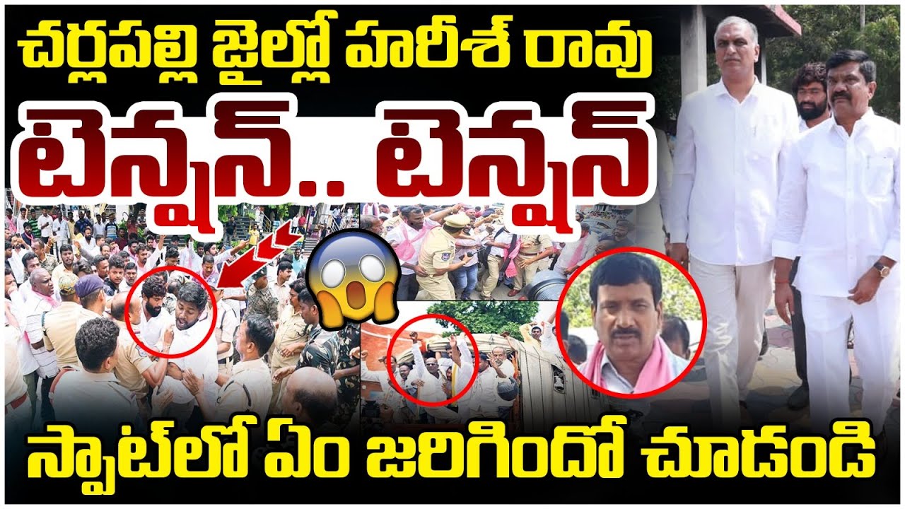 చ‌ర్ల‌ప‌ల్లి జైల్లో హ‌రీశ్ రావు | BRS Leaders Meet Patnam Narender Reddy At Cherlapally Jail