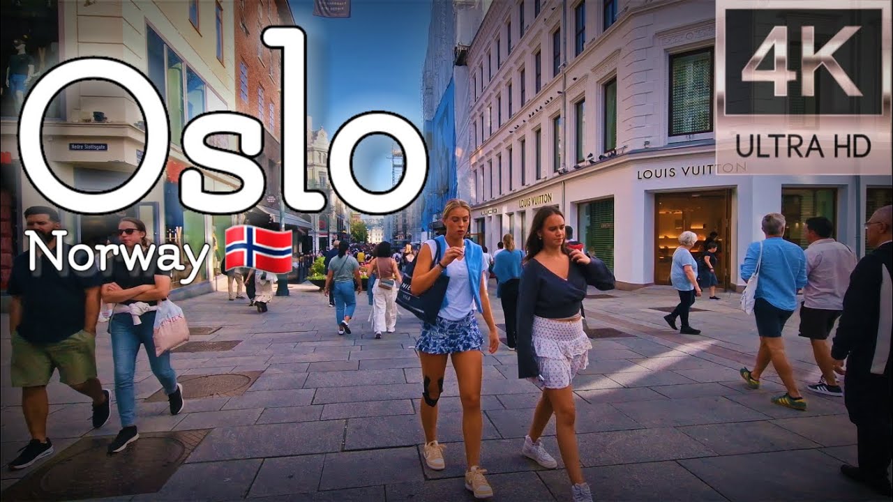 👣Walk with Me in 4K  |  Karl Johans Gate in Oslo  |  Summer 2023👣