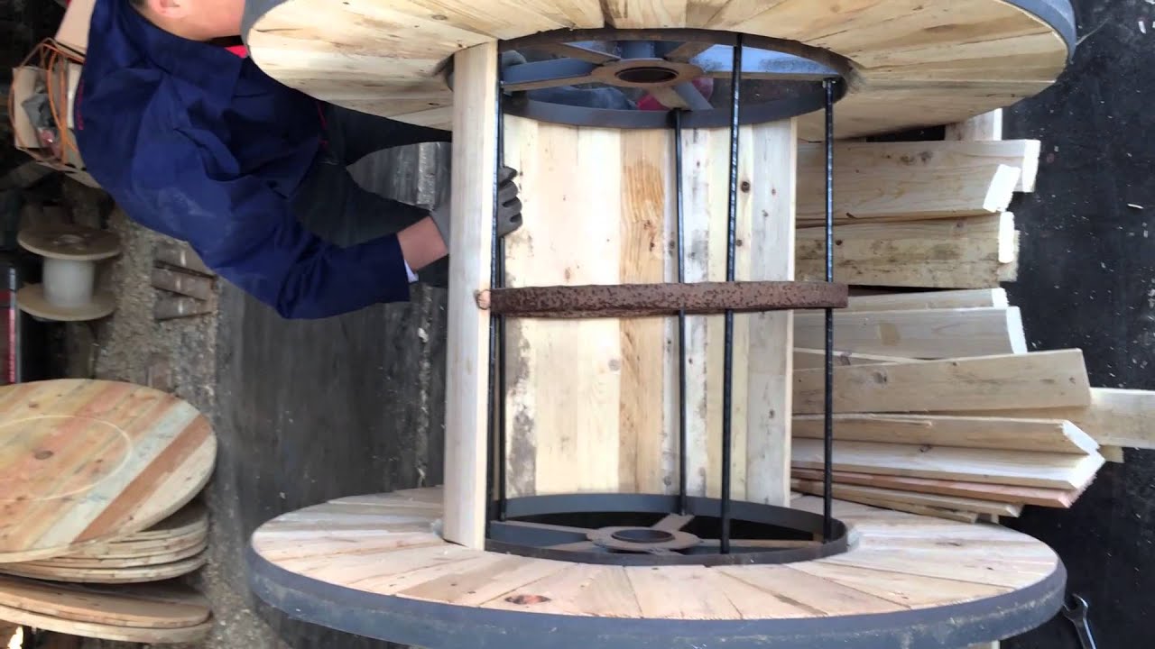 Steel Wooden Cable Drums Assembly Video