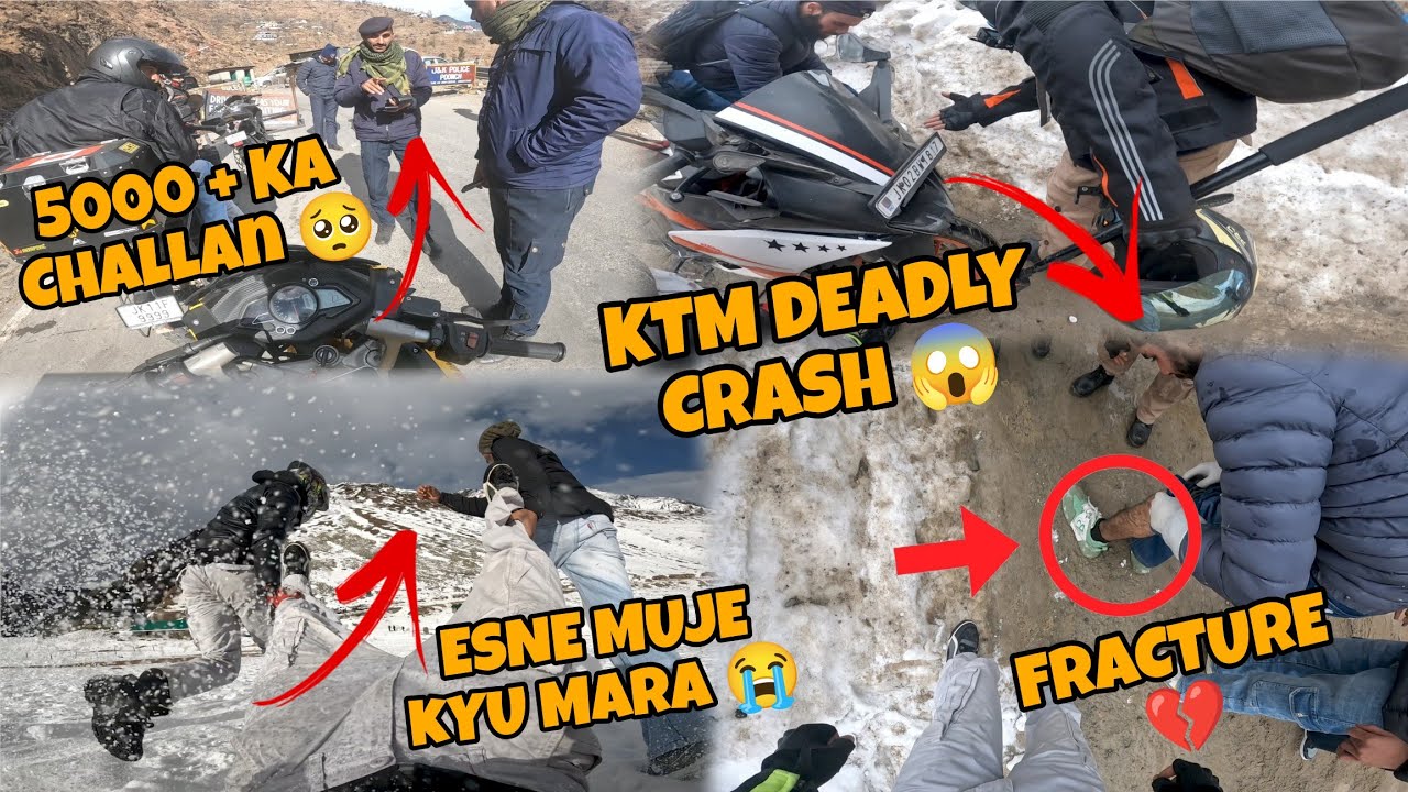 KTM Deadly Crash 🤬 ||  5000+ Challan 😫 Leg Fracture 😰  || Dosto Ne Muje Kyun Mara 😭