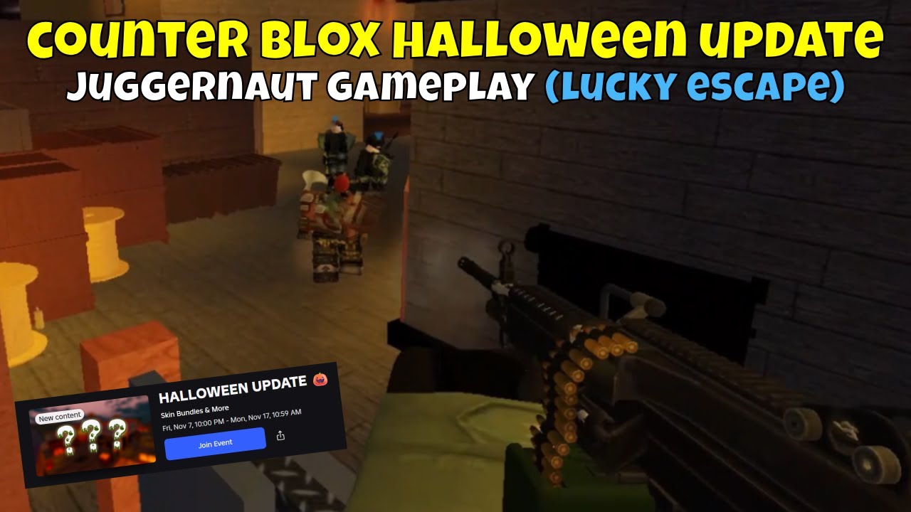 Counter Blox Halloween Update | New Juggernaut Gameplay (lucky escape)