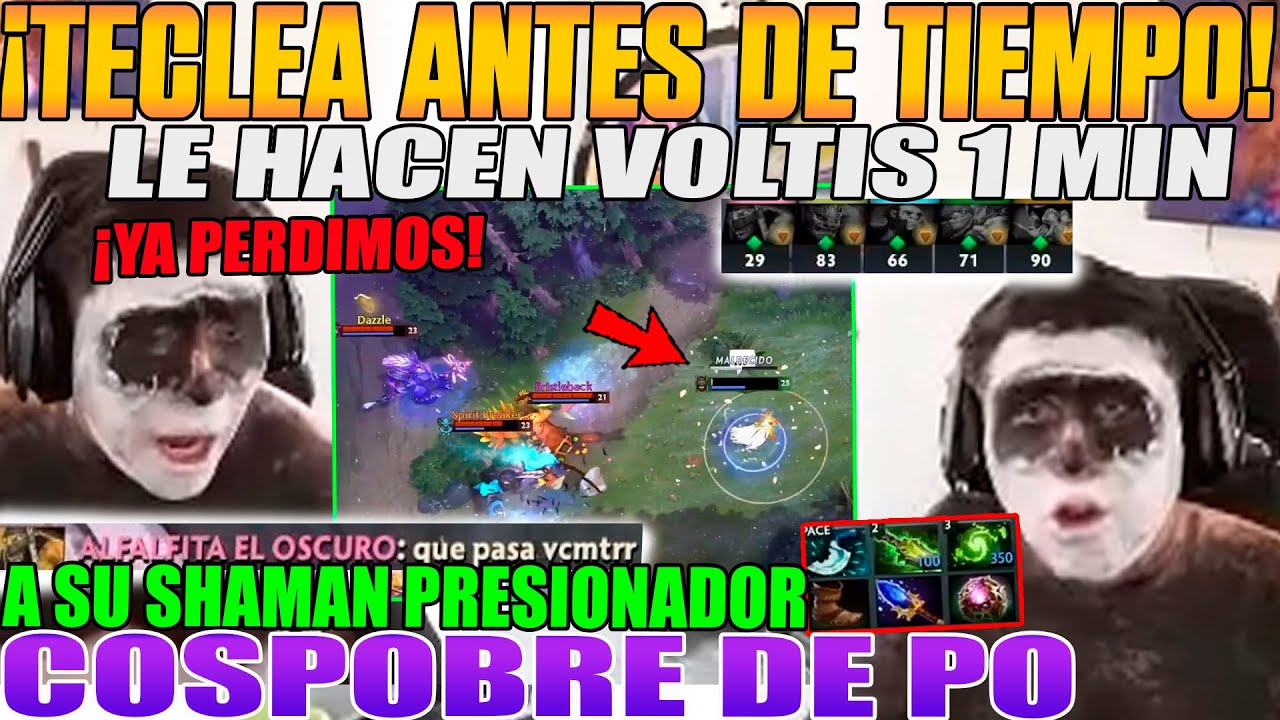 SUFRE VOLTIS EN 1 MINUTO!! MACARIUS YA ANDABA TECLEANDO DE SOBERBIO, SHAMAN PRESIONADOR DOTA 2
